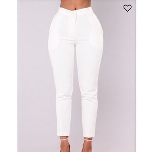 Cassey Pleated Pants - White